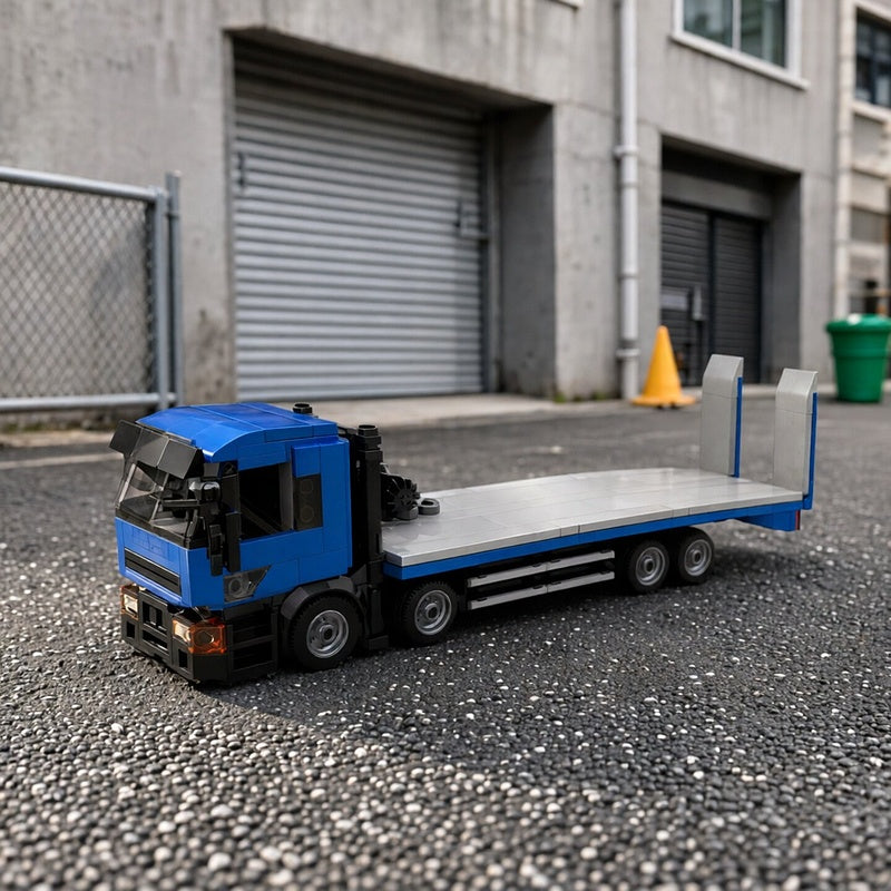 Self-Loading Flatbed Transport Truck MOC Building Kit - 5