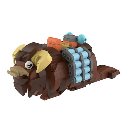 Shaggy Horned Desert Beast MOC Building Kit - 1