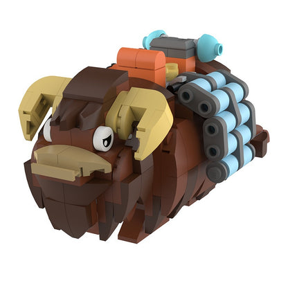 Shaggy Horned Desert Beast MOC Building Kit - 2
