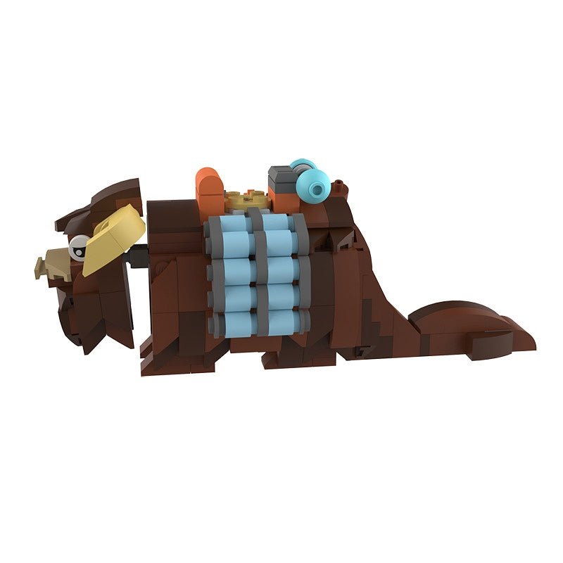 Shaggy Horned Desert Beast MOC Building Kit - 3