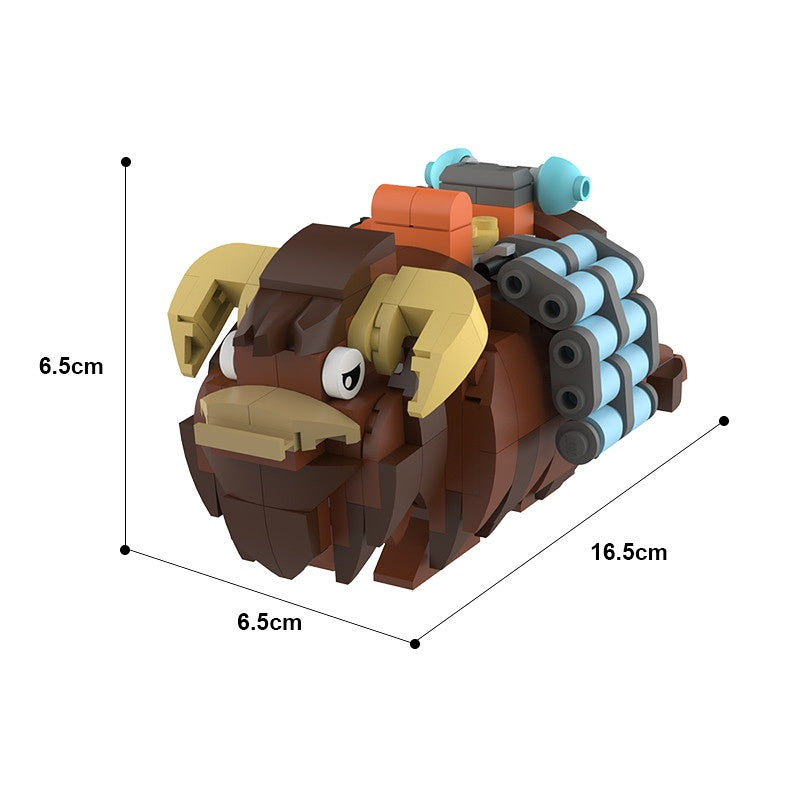 Shaggy Horned Desert Beast MOC Building Kit - 4