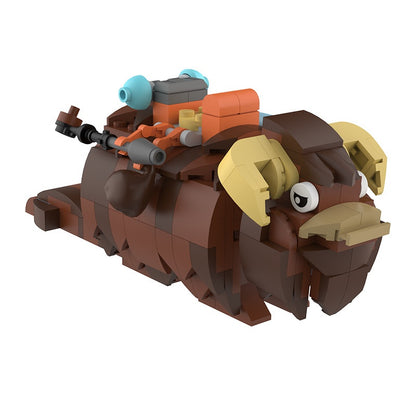 Shaggy Horned Desert Beast MOC Building Kit - 5