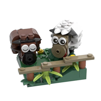 Sheep Animal Model MOC Building Kit | Cute Wildlife Display Sculpture - 1