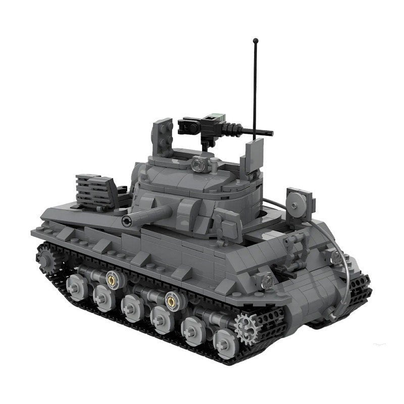 Sherman M4A3 (105) WWII Tank MOC Building Kit | Interior Detail Model - 1