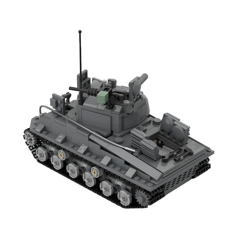 Sherman M4A3 (105) WWII Tank MOC Building Kit | Interior Detail Model - 2