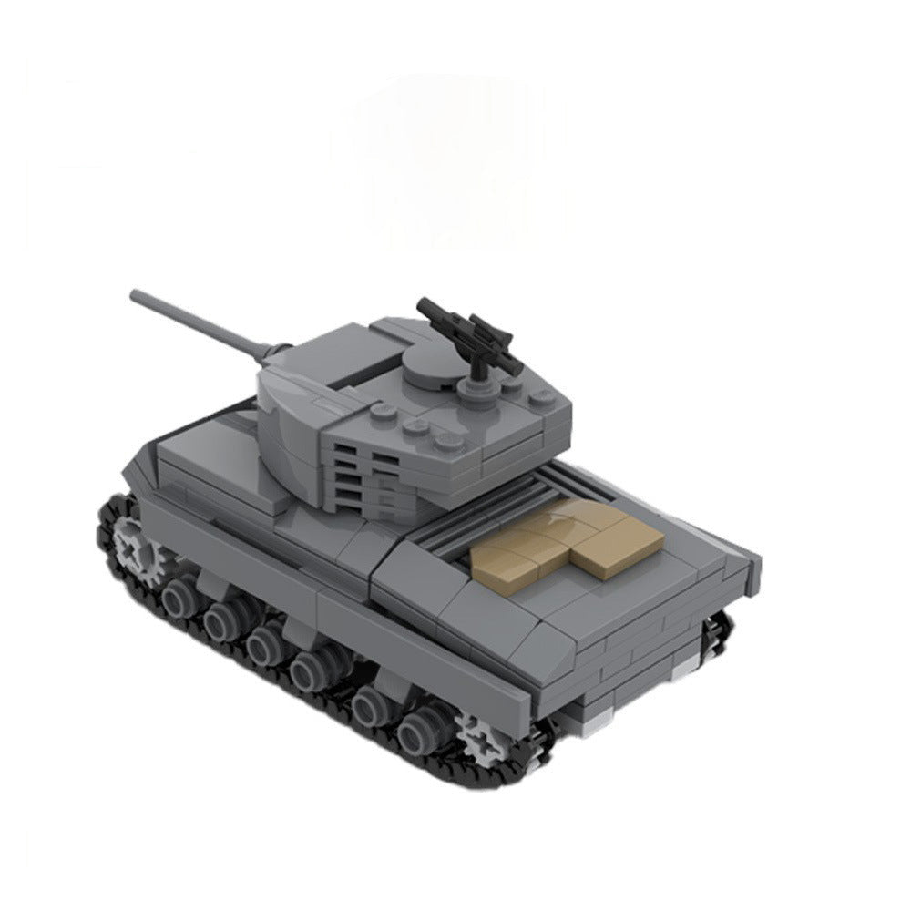 Sherman M4A3 Building Kit | Minifig Scale 1:42 | LEGO-Compatible MOC - 1