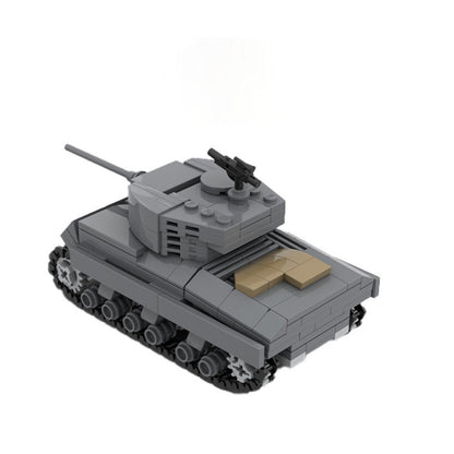Sherman M4A3 Building Kit | Minifig Scale 1:42 | LEGO-Compatible MOC - 1