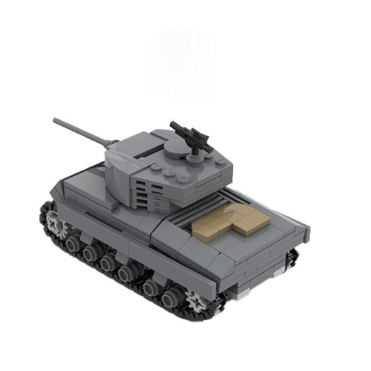 Sherman M4A3 Building Kit | Minifig Scale 1:42 | LEGO-Compatible MOC - 1
