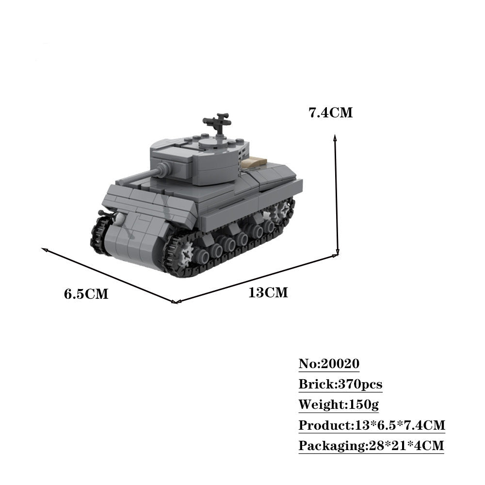 Sherman M4A3 Building Kit | Minifig Scale 1:42 | LEGO-Compatible MOC - 5