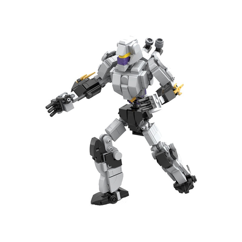 Silver Armored Ninja Mecha MOC Building Kit - 1