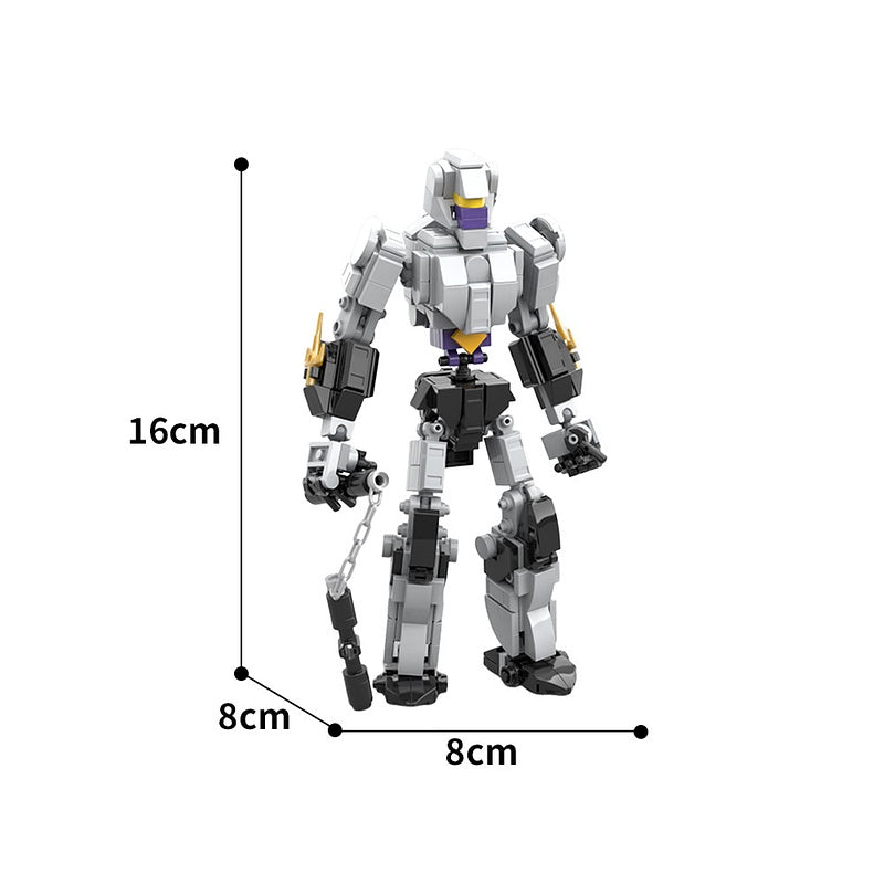 Silver Armored Ninja Mecha MOC Building Kit - 4