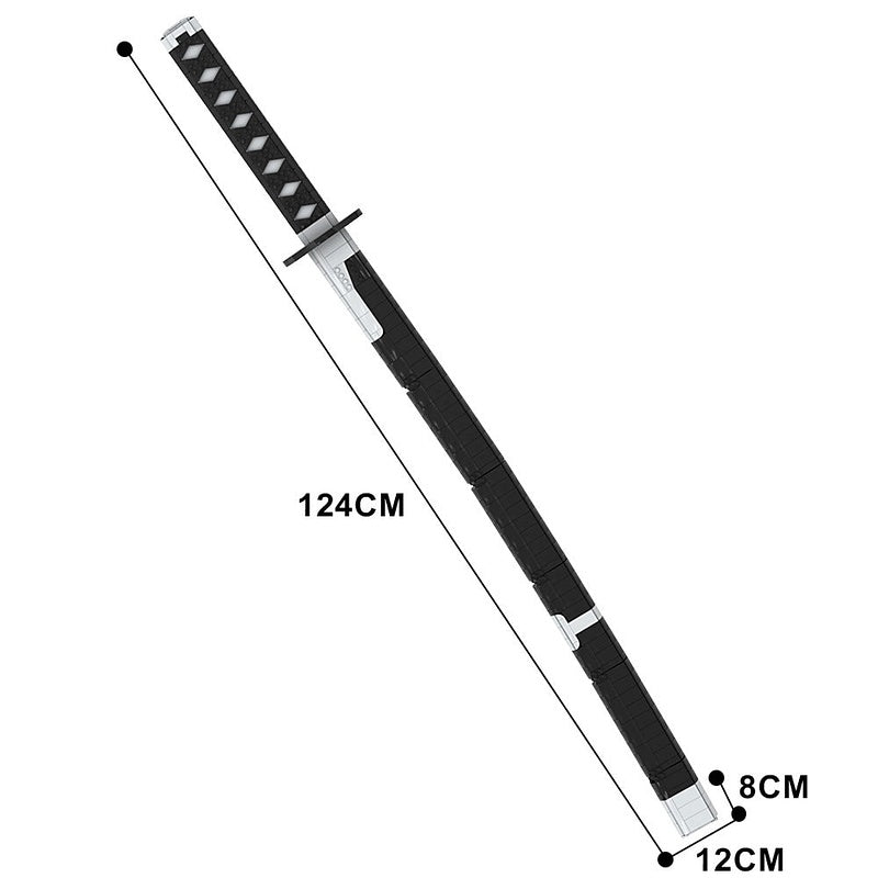 Simple Samurai Katana MOC Building Kit | Display Sword Model - 5