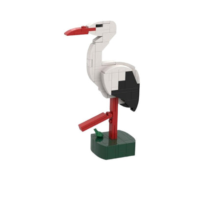 Simple Stork MOC Building Kit | Minimal Bird Display Model Set - 4