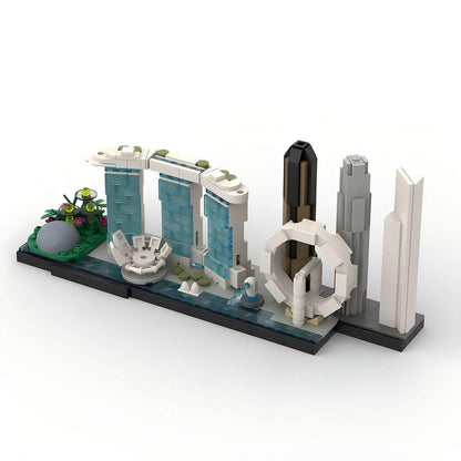 Singapore Skyline Building Kit | LEGO-Compatible MOC - 1