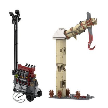 Slasher Game Repair Station MOC Diorama Building Kit | Horror Scene Model - 1
