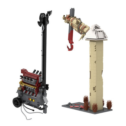 Slasher Game Repair Station MOC Diorama Building Kit | Horror Scene Model - 5