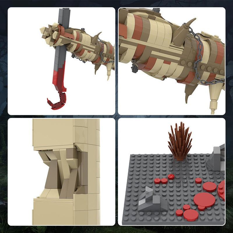 Slasher Game Repair Station MOC Diorama Building Kit | Horror Scene Model - 8