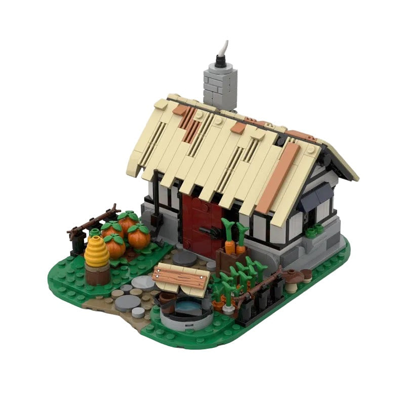 Small Medieval Farmhouse MOC Building Kit | Rural Architecture Model - 1