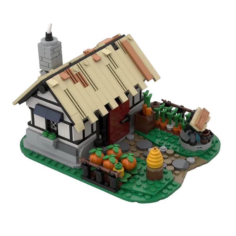 Small Medieval Farmhouse MOC Building Kit | Rural Architecture Model - 2