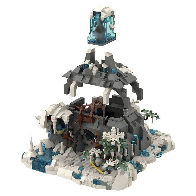 Snow Troll Cave Fantasy Mountain MOC Building Kit - 4