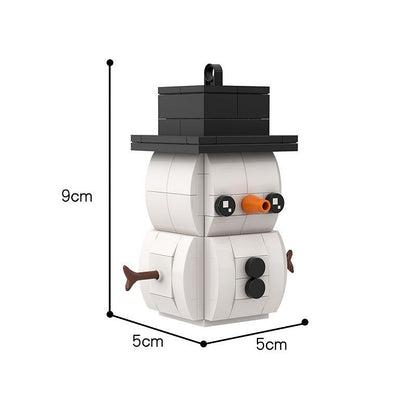 Snowman Cube Character MOC Holiday Building Kit | Christmas Display Model - 2