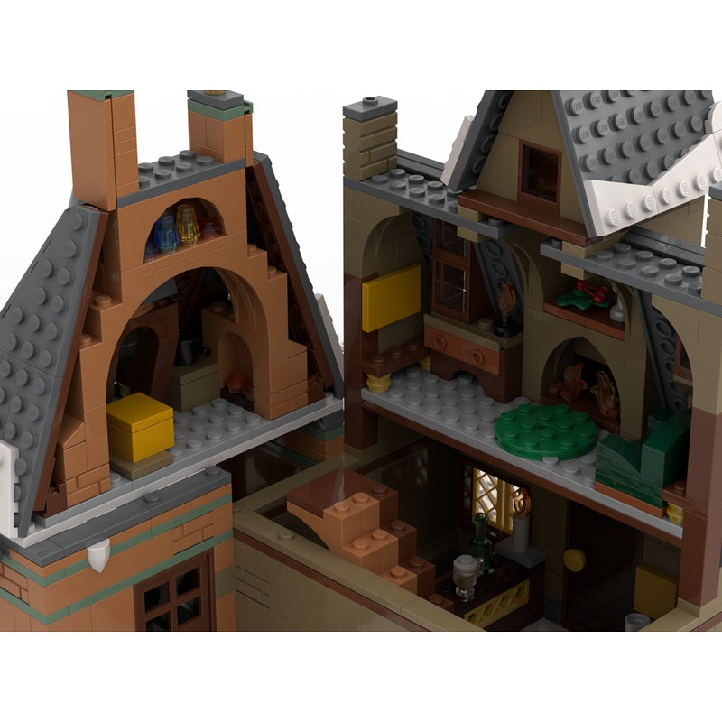 Snowy Fantasy Village Corner Modular House MOC Building Kit - 6