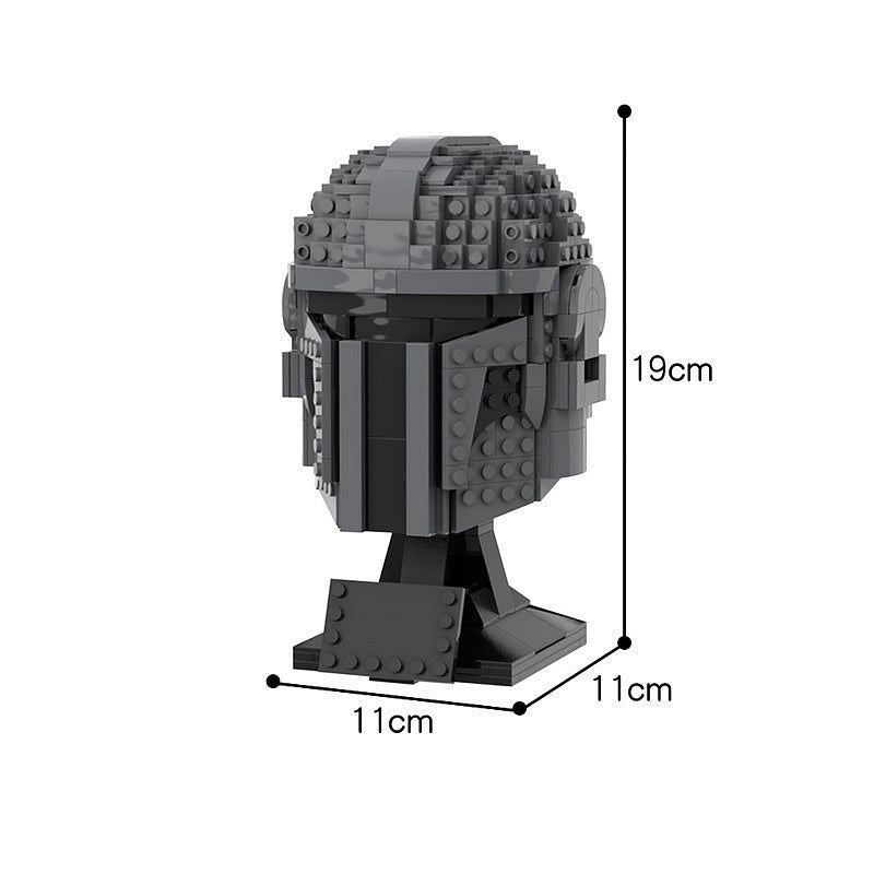 Space Bounty Hunter Helmet MOC Display Building Kit - 2
