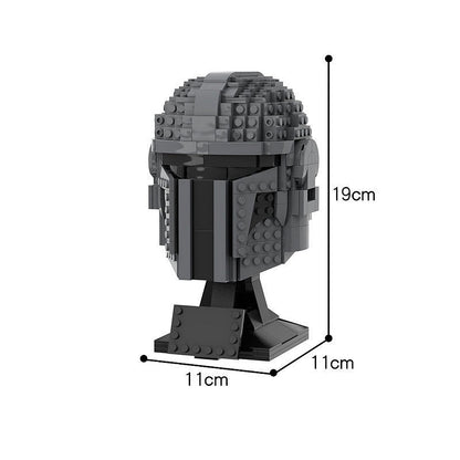 Space Bounty Hunter Helmet MOC Display Building Kit - 2