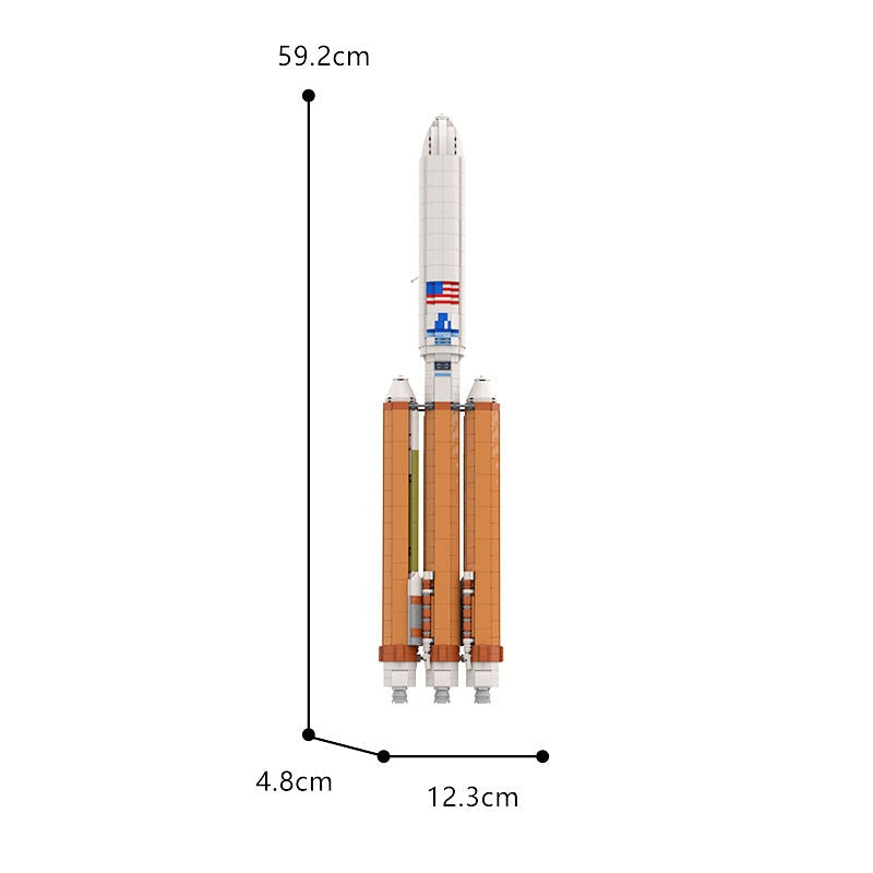 Space Rocket Atlas MOC Building Kit | 1:110 Scale Rocket Model - 7