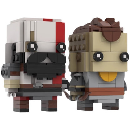 Spartan Father and Son Mythic Warriors Brickheadz Building Kit | LEGO-Compatible MOC - 1