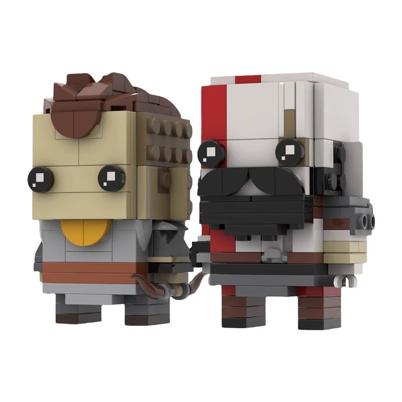 Spartan Father and Son Mythic Warriors Brickheadz Building Kit | LEGO-Compatible MOC - 2