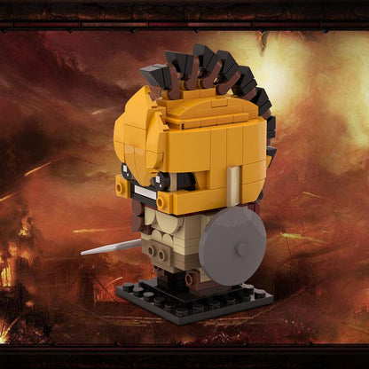 Spartan Warrior MOC Cube Character Building Kit | Ancient Warrior Figure - 3