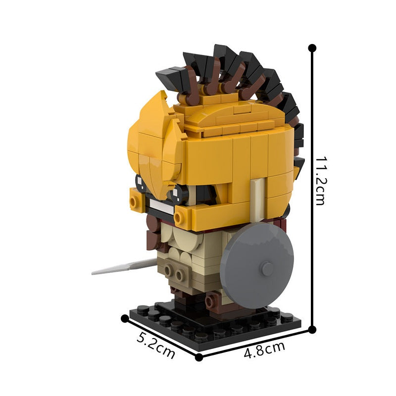 Spartan Warrior MOC Cube Character Building Kit | Ancient Warrior Figure - 5