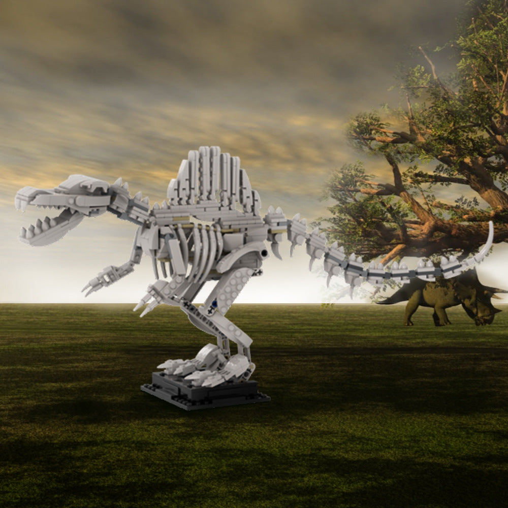 Spinosaurus Skeleton Building Kit | Dinosaur Fossils | LEGO-Compatible MOC - 2