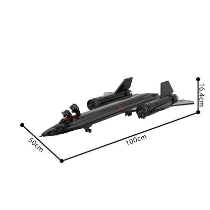 SR-71 Blackbird Recon Aircraft MOC Building Kit | Stealth Plane Model - 10
