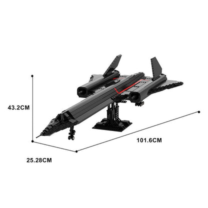 SR-71 Blackbird Recon Aircraft MOC Building Kit | Stealth Plane Model - 5