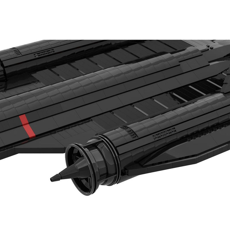 SR-71 Blackbird Recon Aircraft MOC Building Kit | Stealth Plane Model - 9