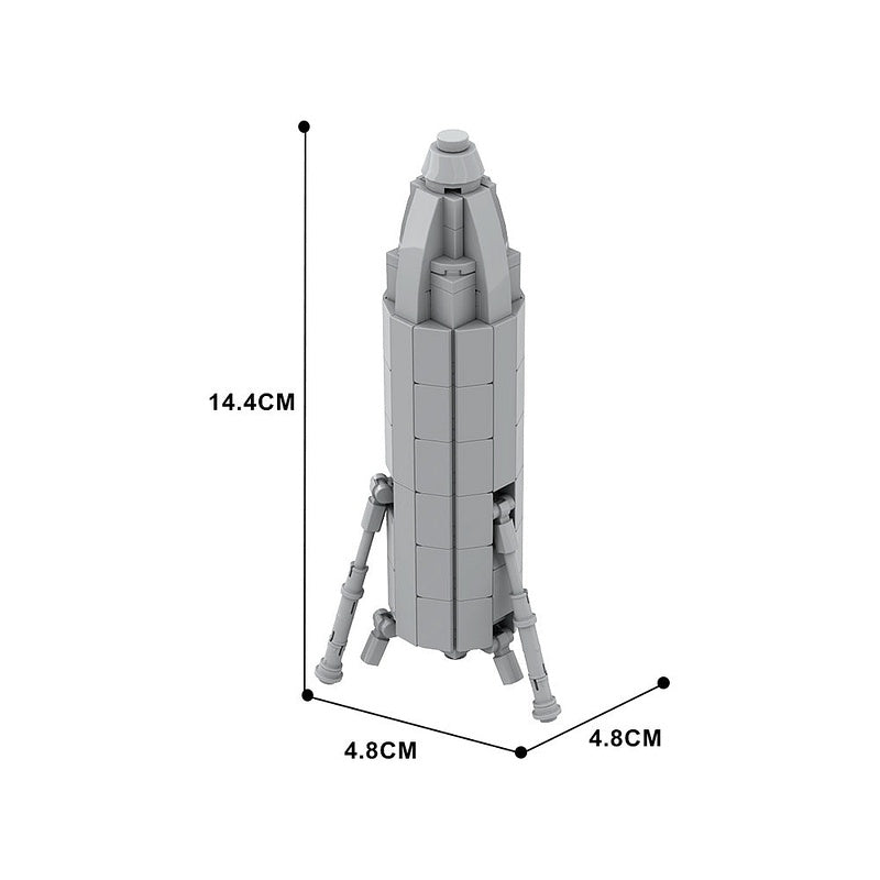 Starhopper MOC Rocket Building Kit | Futuristic Spacecraft Display Model - 4