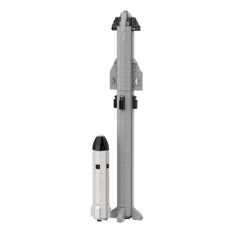 Starships And Super Heavy Rocket MOC Building Kit | Spacecraft Model - 1