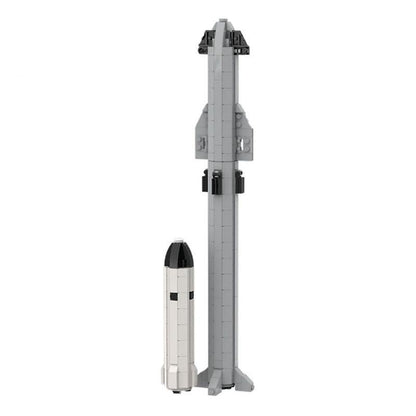 Starships And Super Heavy Rocket MOC Building Kit | Spacecraft Model - 1