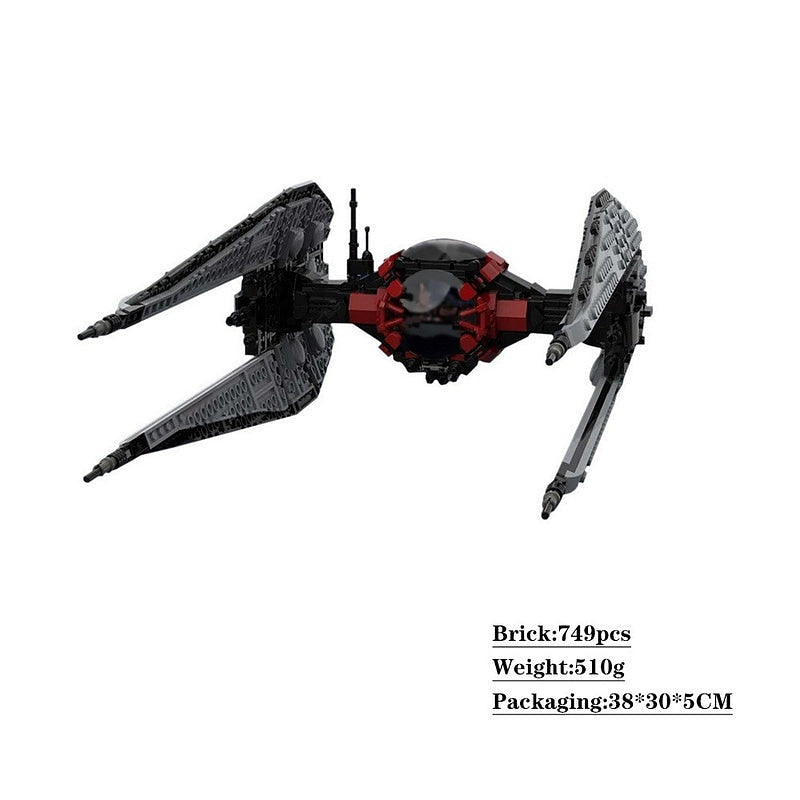 Stealth Twin-Ion Interceptor MOC Starfighter Building Kit | Spaceship - 2