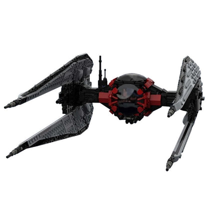 Stealth Twin-Ion Interceptor Starfighter Building Kit | LEGO-Compatible MOC - 1