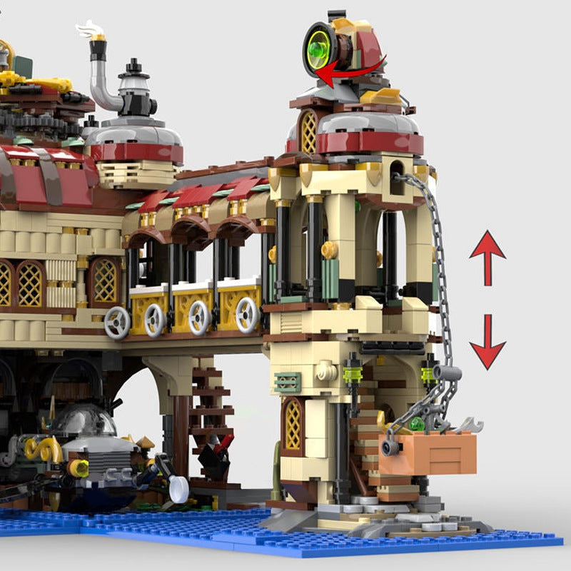 Steam Powered Science MOC Building Kit | Steampunk Laboratory Model - 2