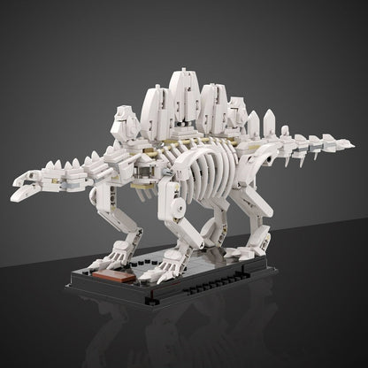 Stegosaurus Fossil MOC Building Kit | Prehistoric Skeleton Display Model - 4