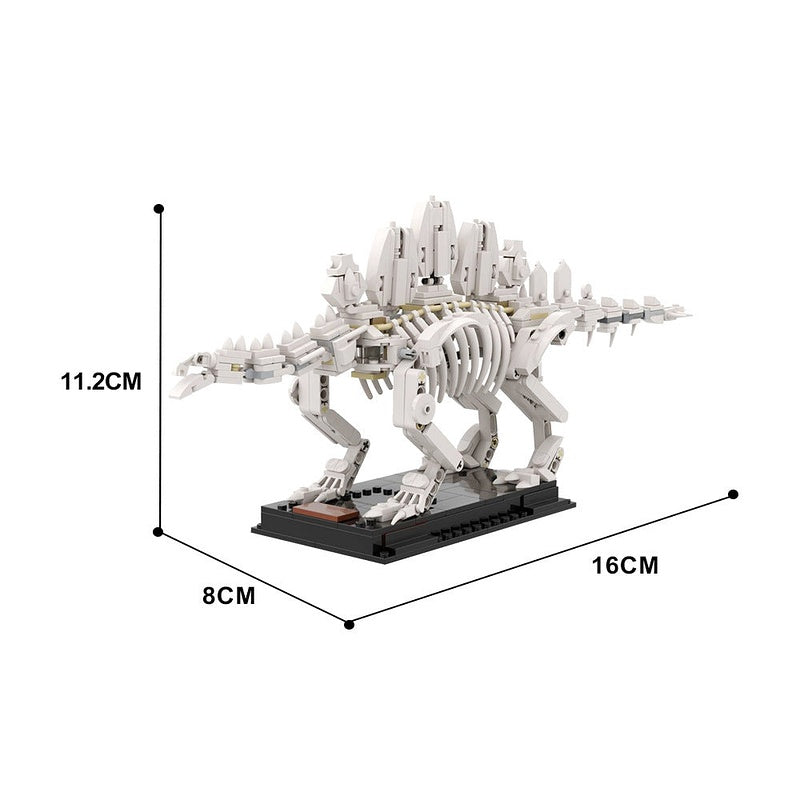 Stegosaurus Fossil MOC Building Kit | Prehistoric Skeleton Display Model - 5