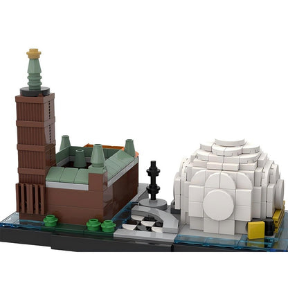Stockholm City Skyline Building Kit | LEGO-Compatible MOC - 4