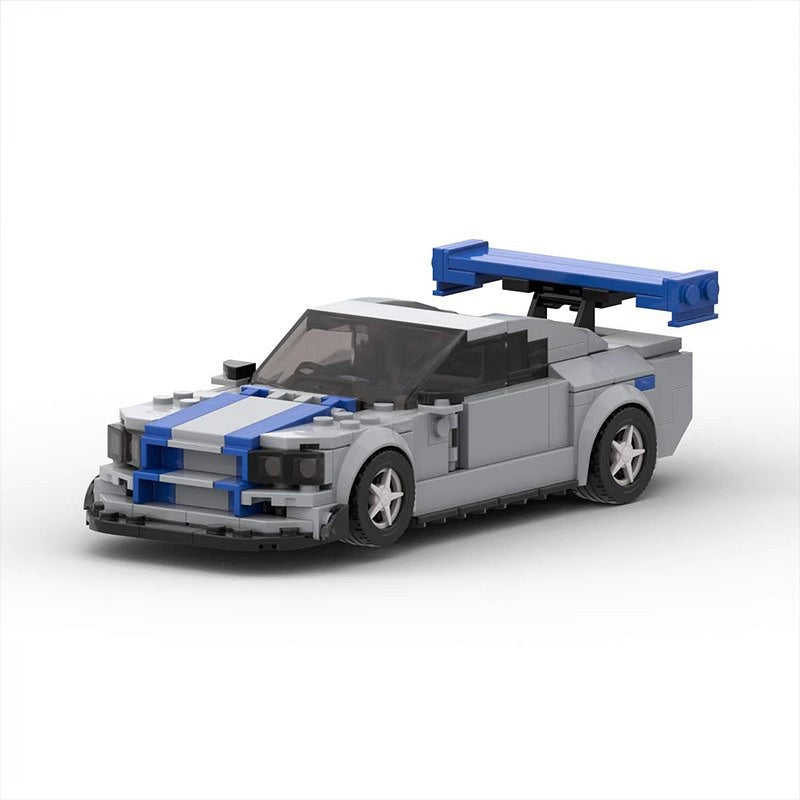 Street Racing Skyline R34 Tuner Car Building Kit | LEGO-Compatible MOC - 1