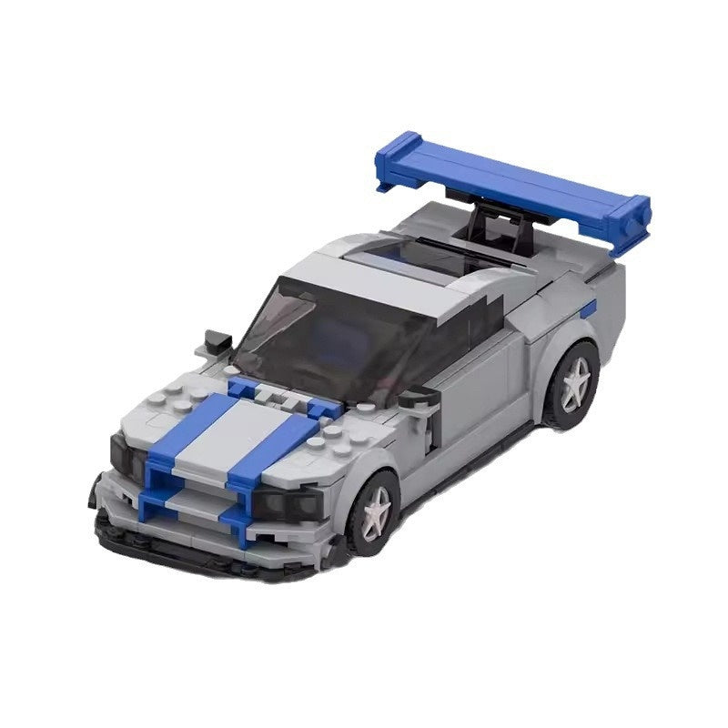 Street Racing Skyline R34 Tuner Car Building Kit | LEGO-Compatible MOC - 5