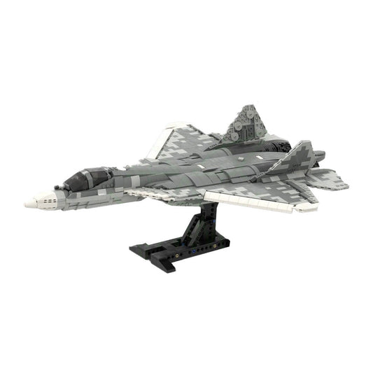 SU-57 Felon Stealth Fighter Building Kit | 1:35 Scale | LEGO-Compatible MOC - 1