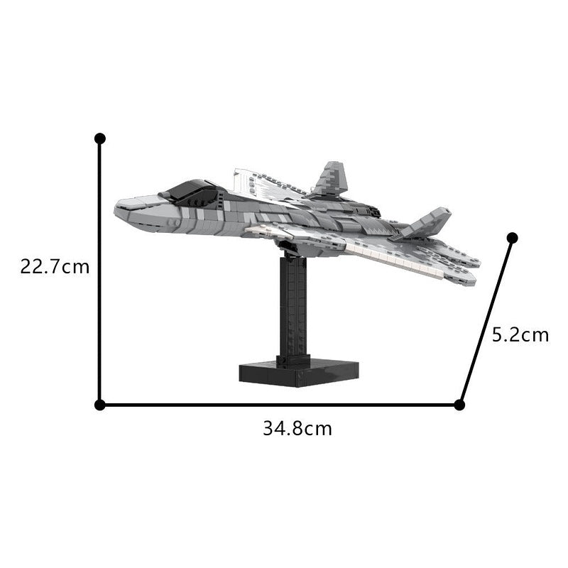 Su-57 Felon Stealth Fighter Jet MOC Building Kit - 5